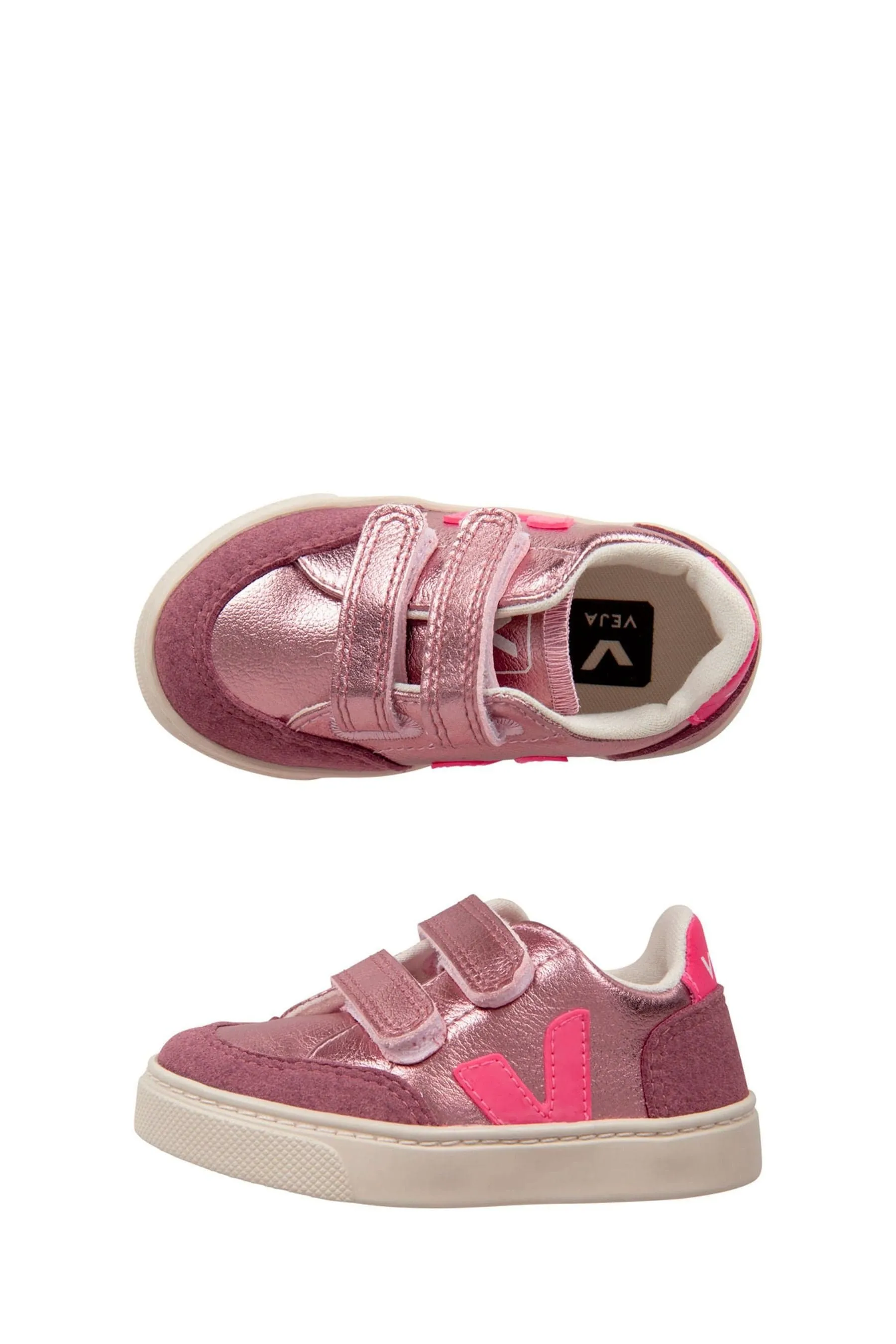 Veja Girls Chromefree Leather V-12 Trainers