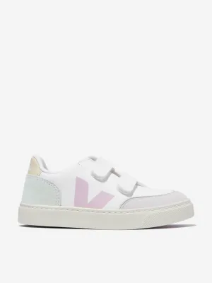 Veja Kids Small V-12 Velcro Trainers in Multicolour