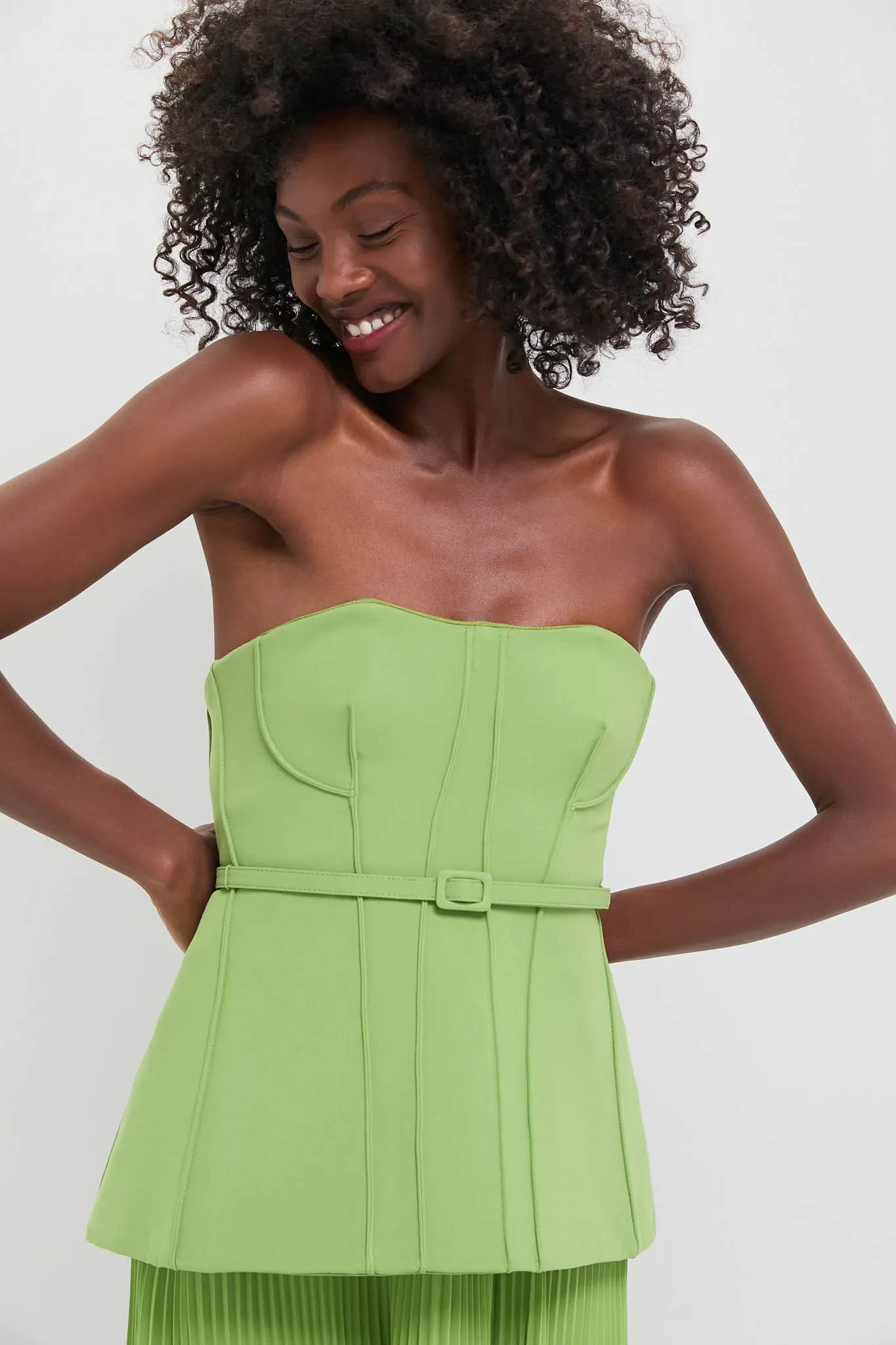 Vine Prisca Bustier Midi Dress