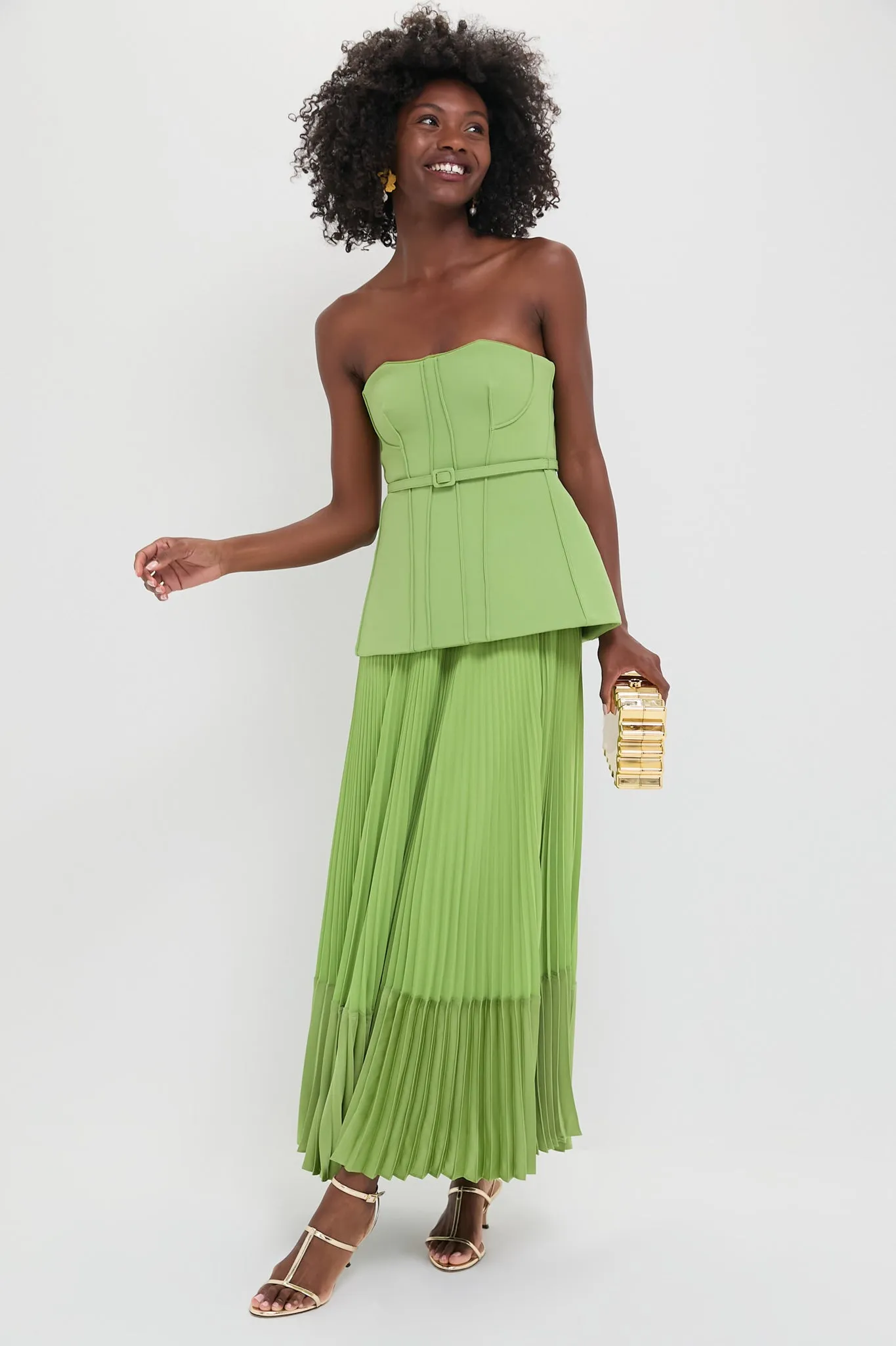 Vine Prisca Bustier Midi Dress