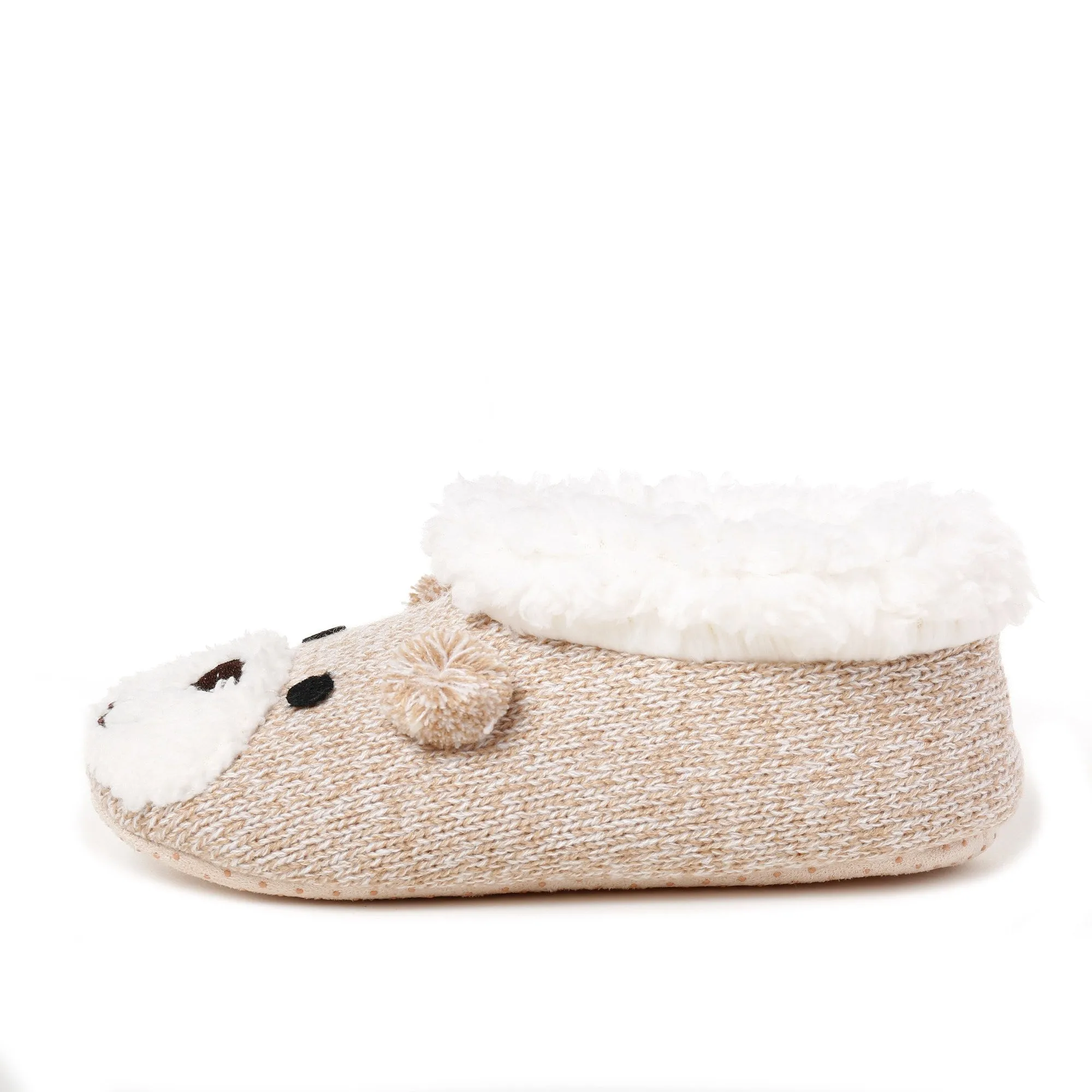 Women's Beary Cute Ballet Slipper with Shearling Lining