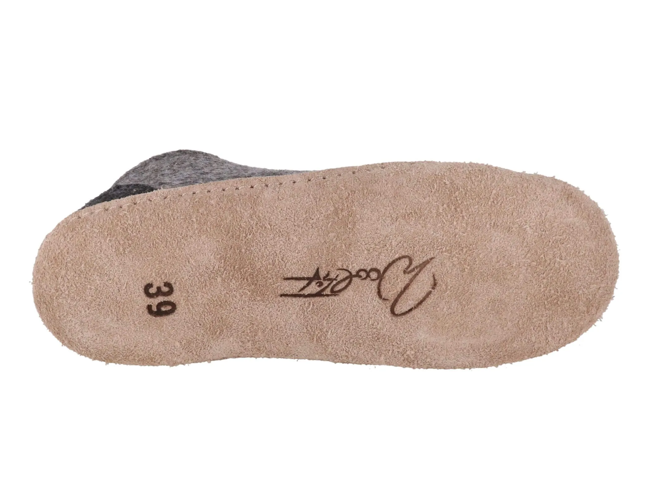 WoolFit Highland | Closed-Heel Felt Slippers with Leather Sole