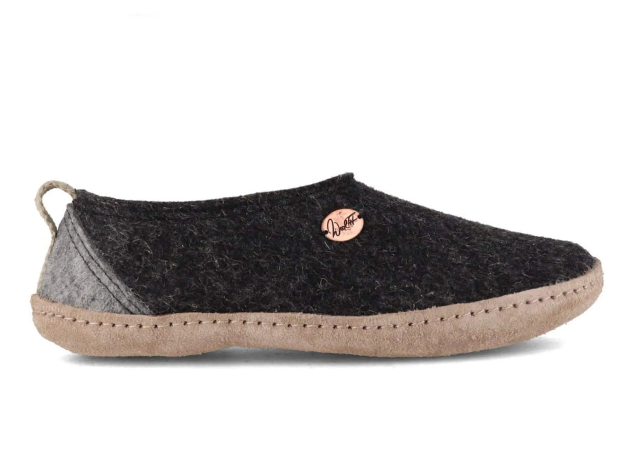 WoolFit Highland | Closed-Heel Felt Slippers with Leather Sole