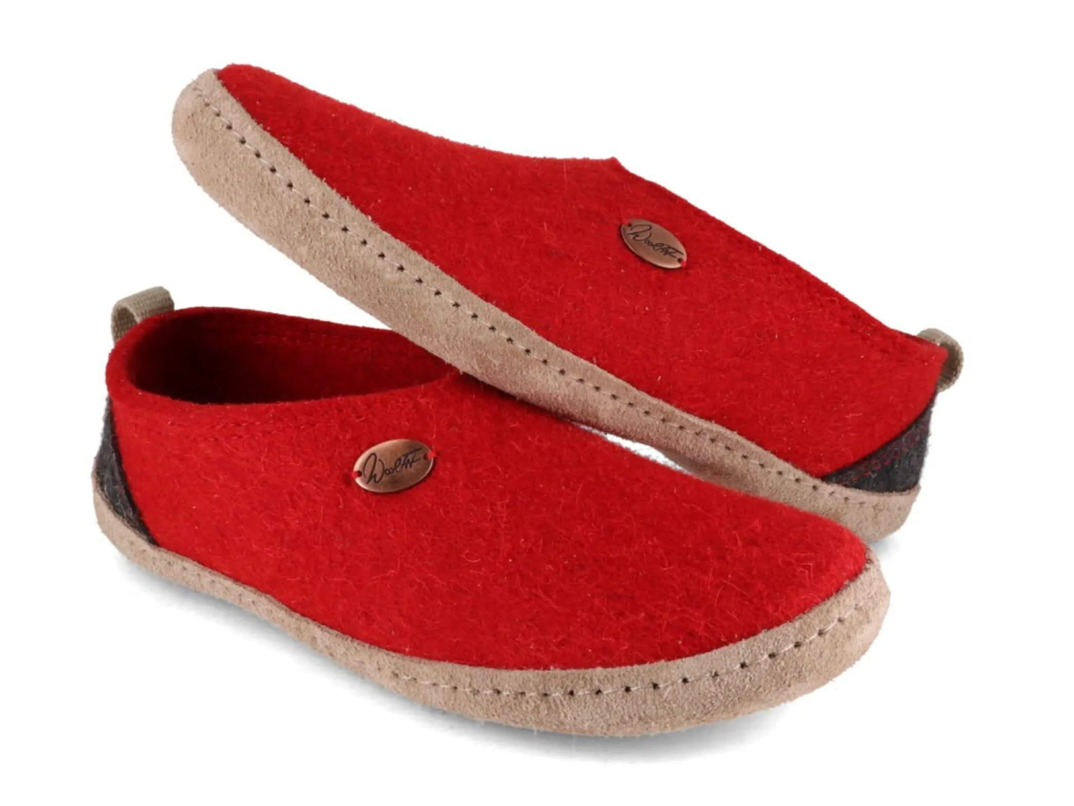 WoolFit Highland | Closed-Heel Felt Slippers with Leather Sole