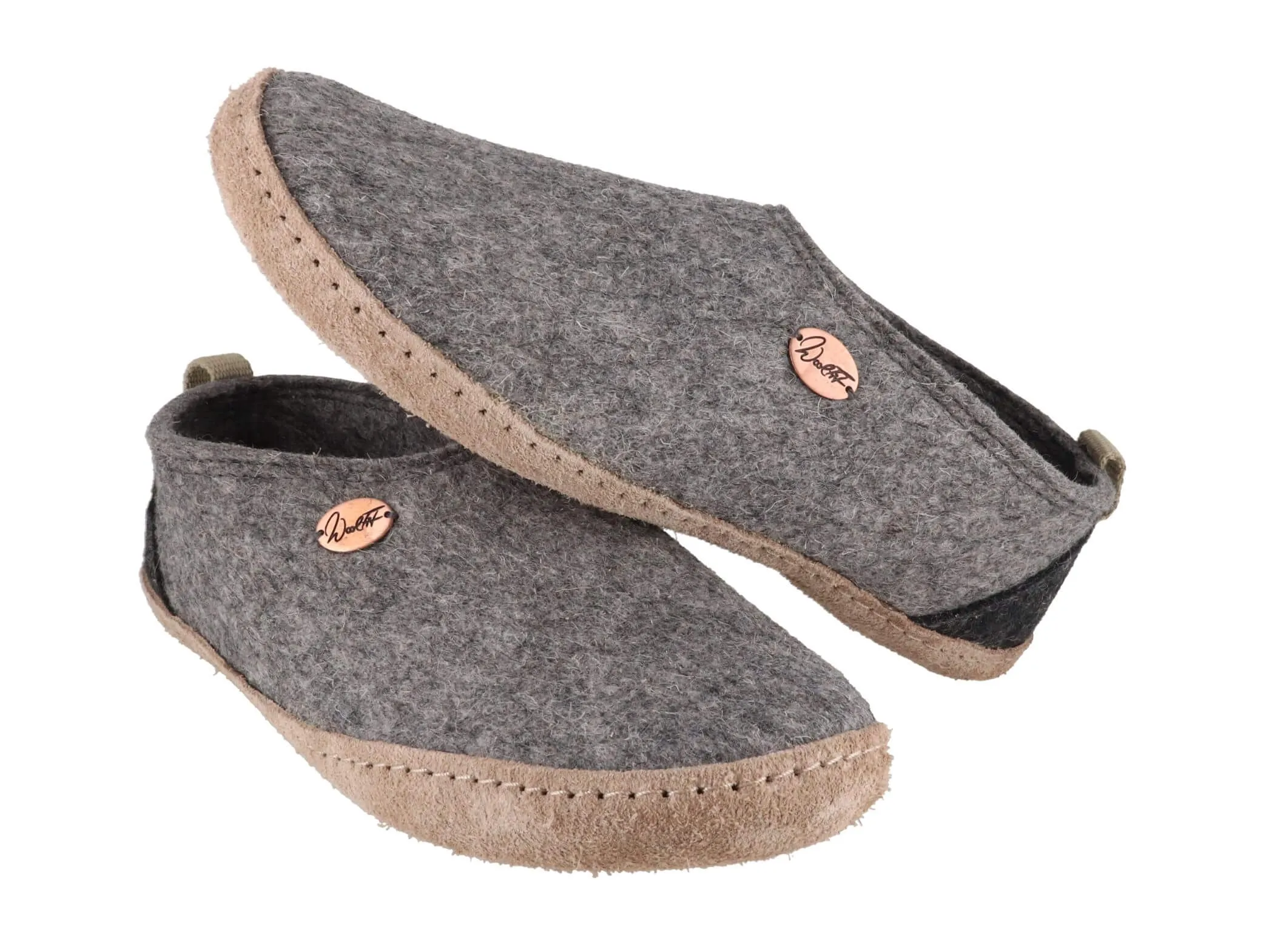 WoolFit Highland | Closed-Heel Felt Slippers with Leather Sole