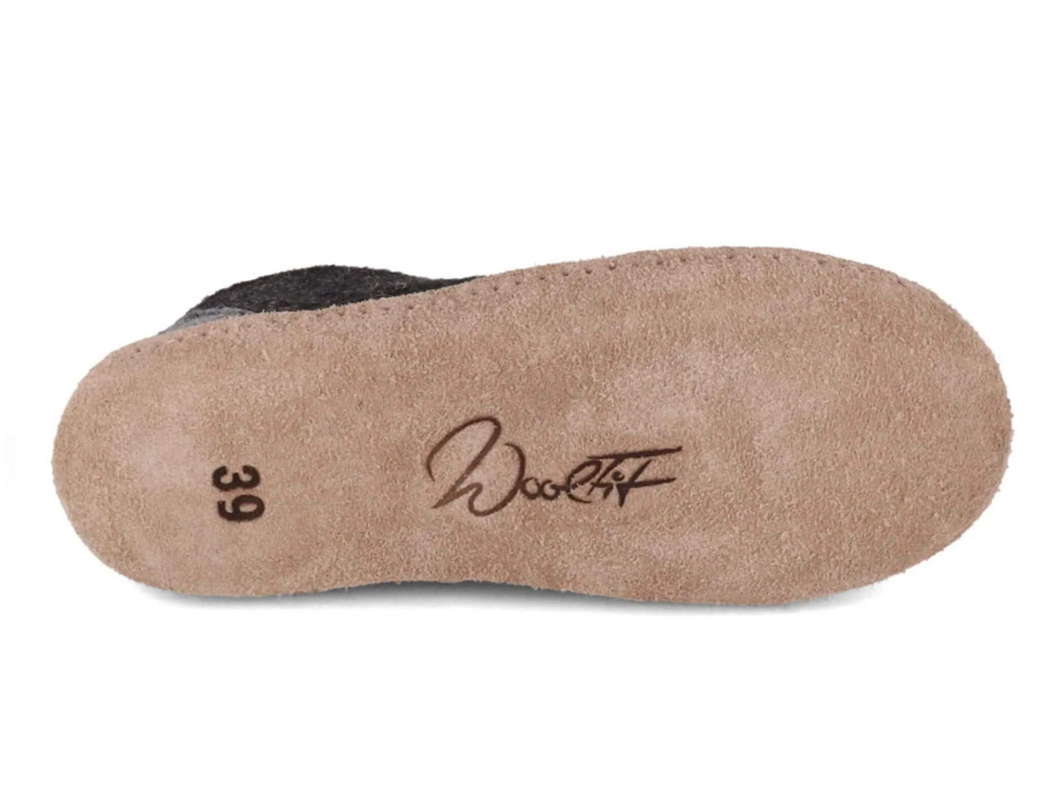 WoolFit Highland | Closed-Heel Felt Slippers with Leather Sole