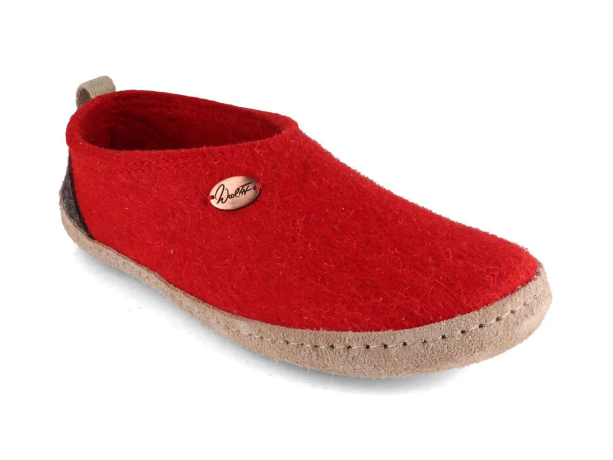 WoolFit Highland | Closed-Heel Felt Slippers with Leather Sole