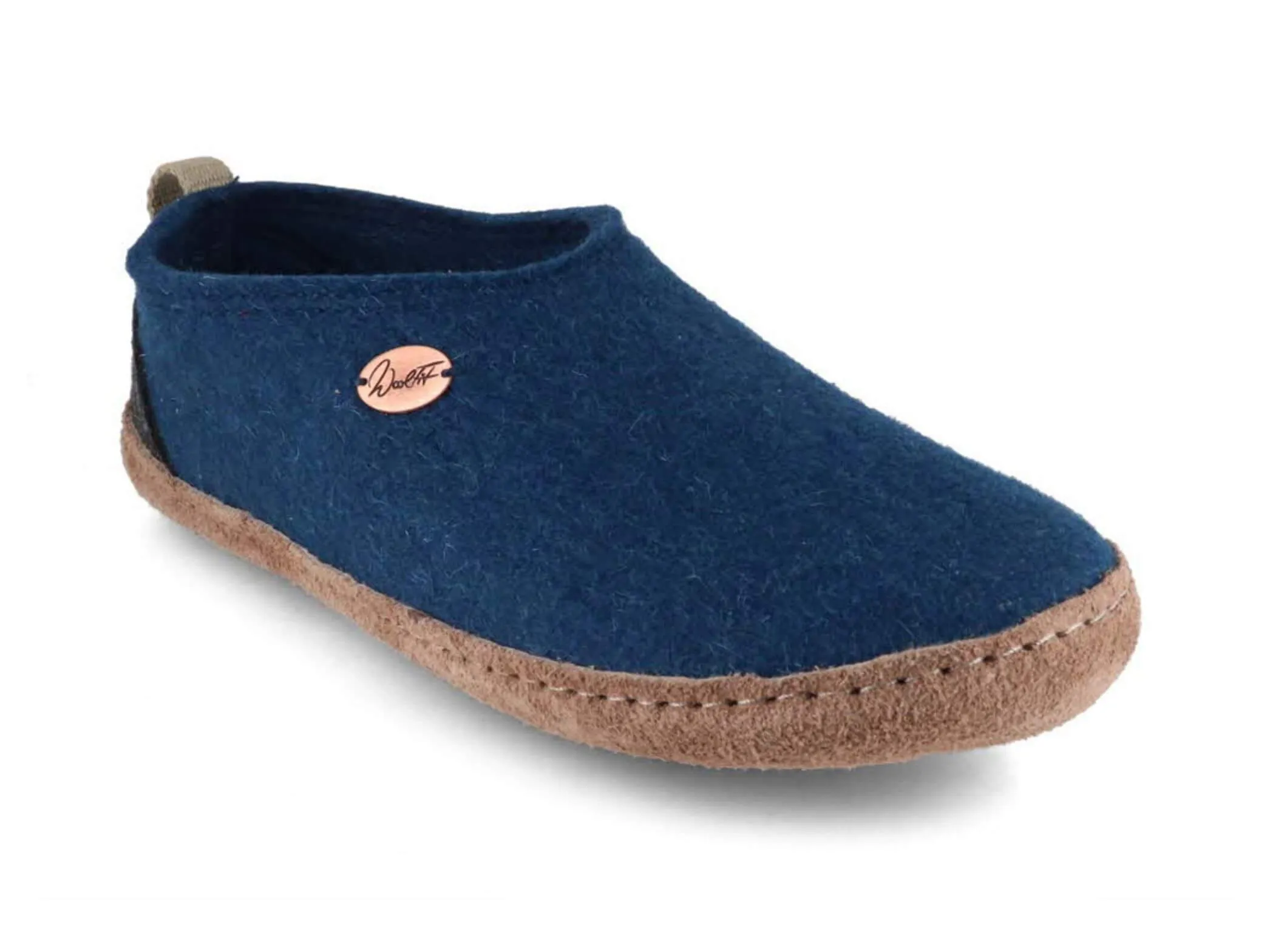 WoolFit Highland | Closed-Heel Felt Slippers with Leather Sole