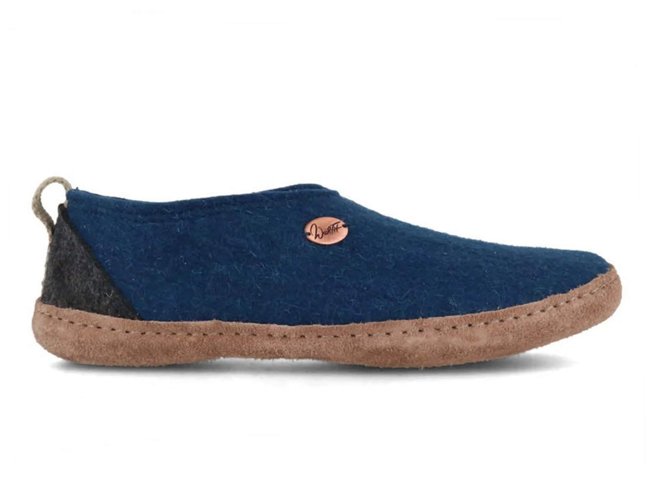 WoolFit Highland | Closed-Heel Felt Slippers with Leather Sole