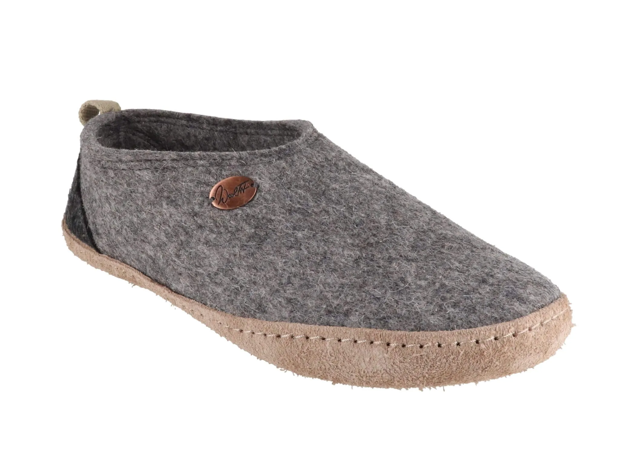 WoolFit Highland | Closed-Heel Felt Slippers with Leather Sole