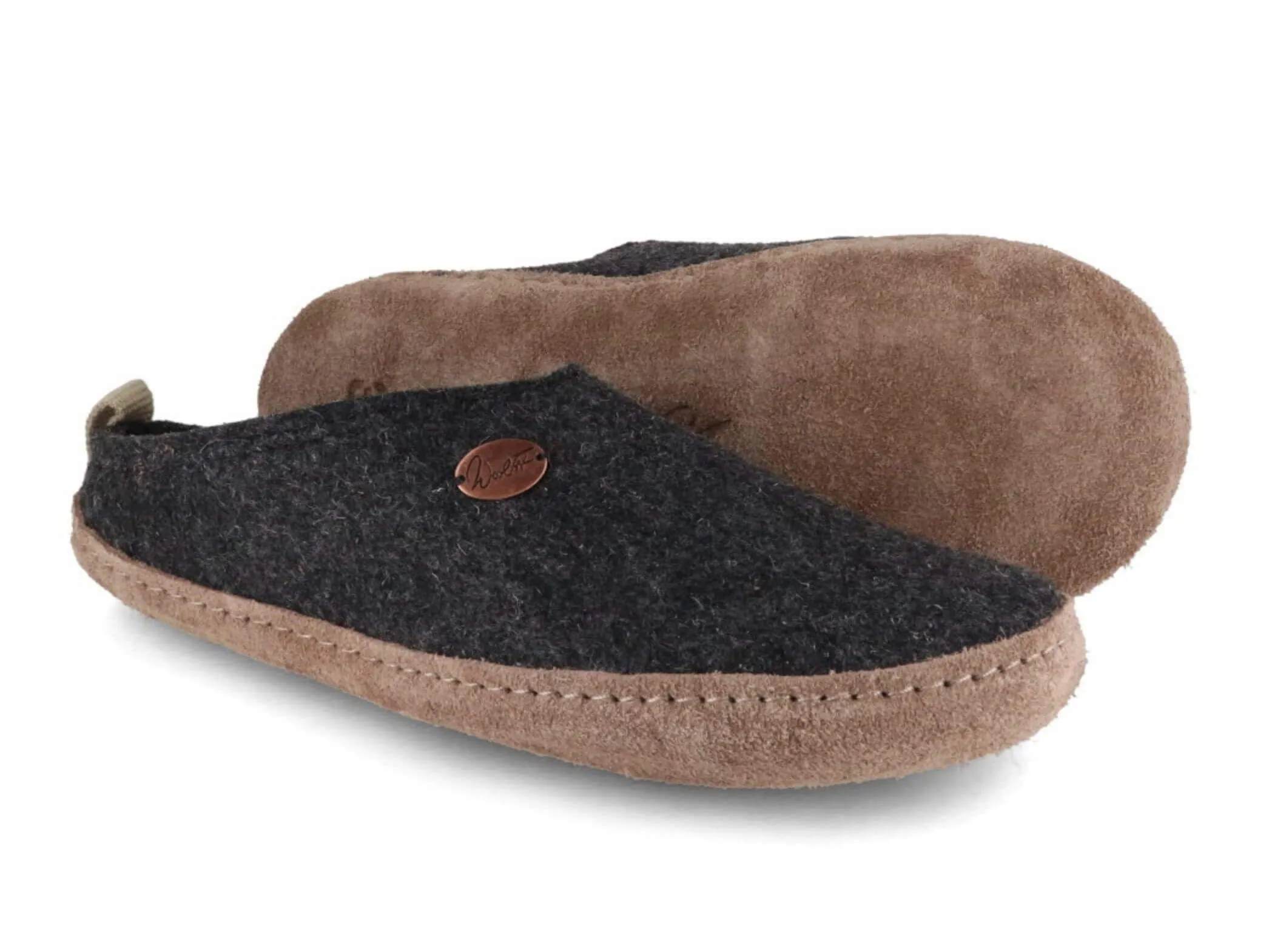 WoolFit Tundra | Lightweight Felt Slippers with Leather Sole